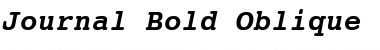 Journal Bold Italic Font