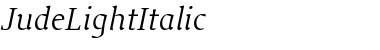 JudeLightItalic Regular Font