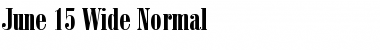 June 15 Wide Normal Font