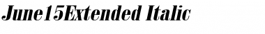 June15Extended Italic Font