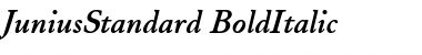 JuniusStandard BoldItalic Font