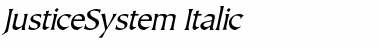 JusticeSystem Italic Font