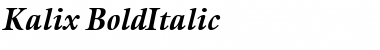 Kalix BoldItalic Font