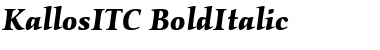 KallosITC BoldItalic Font