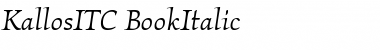 KallosITC-Book BookItalic Font