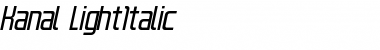 Kanal Light Italic Font