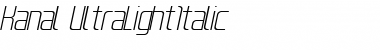 Kanal UltraLight Italic