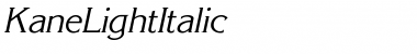 KaneLight Italic Font