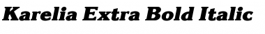 Karelia Extra Bold Italic Font