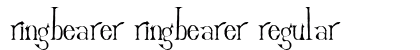 Ringbearer Ringbearer Regular font free download