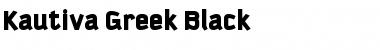 Kautiva Greek Black Regular Font