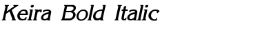 Keira Bold Italic Font