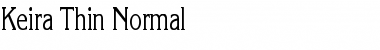 Keira Thin Normal Font