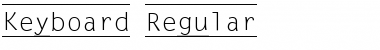 Keyboard Regular Font