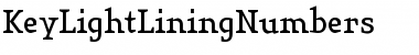 KeyLightLiningNumbers Regular Font