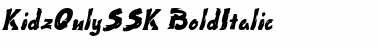 KidzOnlySSK BoldItalic Font