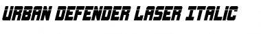 Urban Defender Laser Italic Italic Font