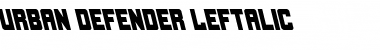 Urban Defender Leftalic Italic Font