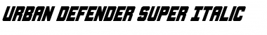 Urban Defender Super-Italic Italic Font