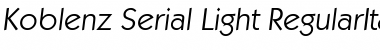 Koblenz-Serial-Light RegularItalic