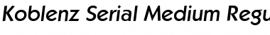 Koblenz-Serial-Medium RegularItalic Font
