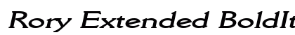 Rory Extended BoldItalic font free download