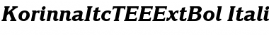 KorinnaItcTEEExtBol Italic Font