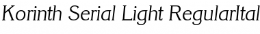 Korinth-Serial-Light RegularItalic