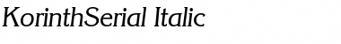 KorinthSerial Italic Font