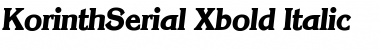 KorinthSerial-Xbold Italic Font