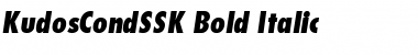 KudosCondSSK Bold Italic Font