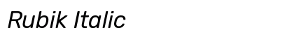 Rubik Italic Preview