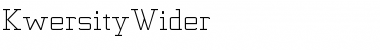 KwersityWider Regular Font