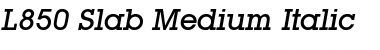 L850-Slab-Medium Italic Font