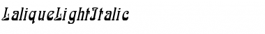 LaliqueLight Italic Font