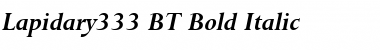 Lapidary333 BT Bold Italic Font