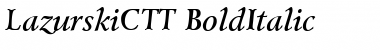 LazurskiCTT BoldItalic Font