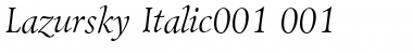 Lazursky Italic Font