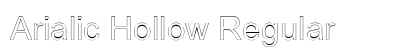 Arialic Hollow Regular Font Arialic Hollow Regular Font Preview