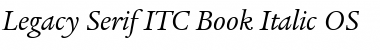 Legacy Serif ITC Book Italic Font