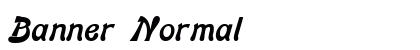 Banner Normal font free download