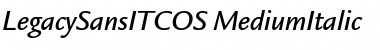 LegacySansITCOS-Medium MediumItalic Font