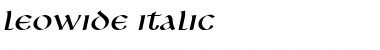 LeoWide Italic Font
