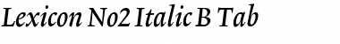 Lexicon No2 Italic B Tab