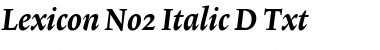 Lexicon No2 Italic D Txt