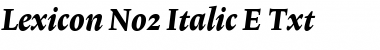 Lexicon No2 Italic E Txt