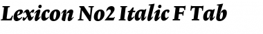 Lexicon No2 Italic F Tab
