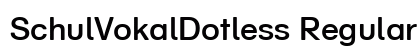 SchulVokalDotless Regular Font Preview