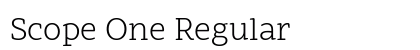 Scope One Regular font free download