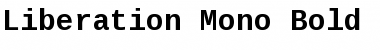 Liberation Mono Bold Font